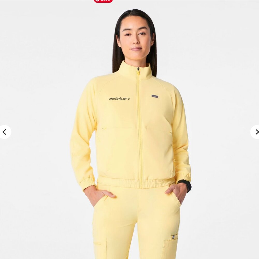 SYDNEY SCRUB JACKET BUTTER YELLOW